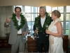 The Best Man toasts the bride and groom at an intimate at home wedding ceremony in Ft. Lauderdale.