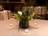 Candles and green grasses for a beachy wedding reception at the Riverside Hotel, Ft. Lauderdale.
