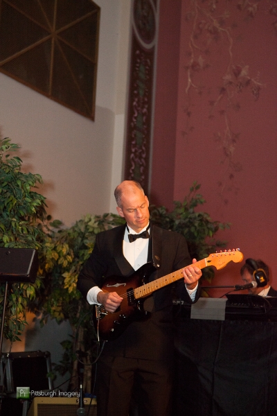 The John Parker Band guitarist plays at a Grand Hall at the Priory, Pittsburgh wedding reception.