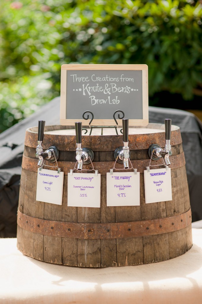 Foxley Farm Wedding Reception Beer Lab Barrel