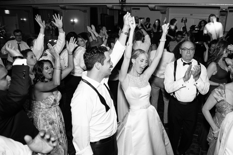 Omni William Penn Pittsburgh Wedding Reception Newlyweds Singing to Wedding Band