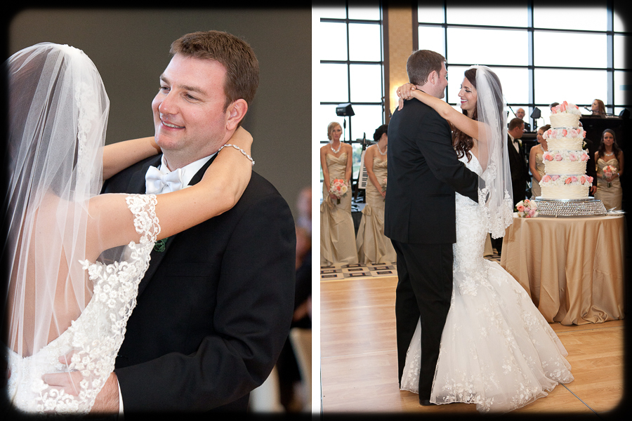 Power Center Ballroom Wedding Reception - Bride and Groom Slow Dance