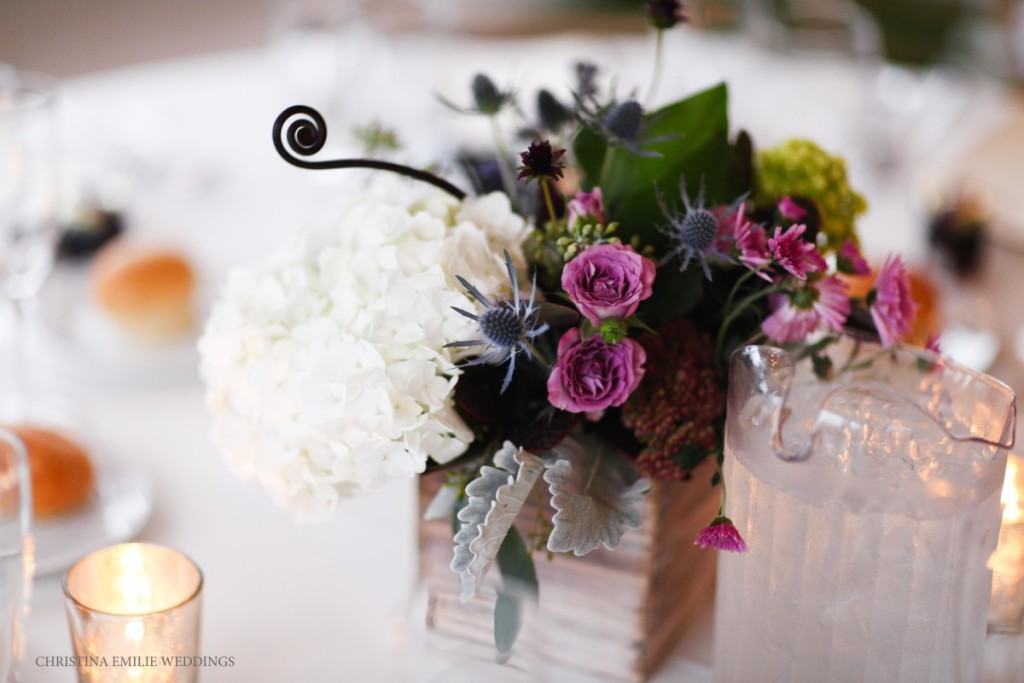 Rustic Acres Farm Wedding Reception Floral Arrangements