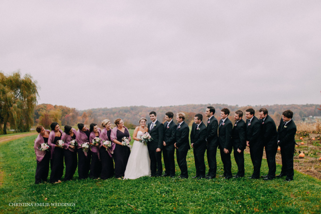 Rustic Acres Farm Outdoor Countryside Wedding Party Portrait