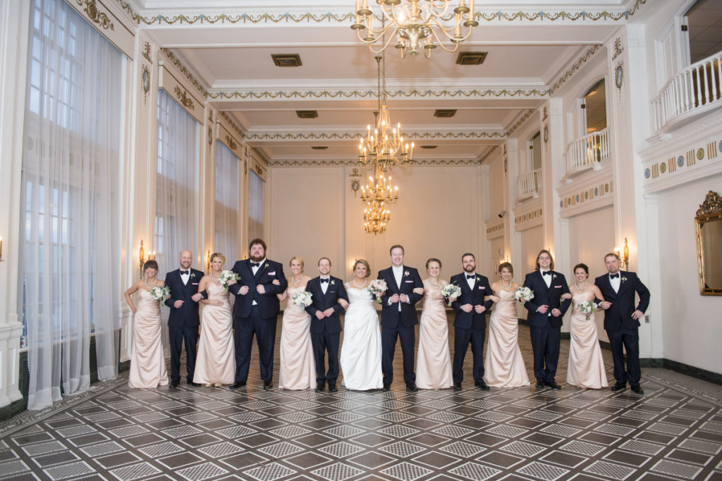 George Washington Hotel Pittsburgh Bridal Party Portrait Ballroom