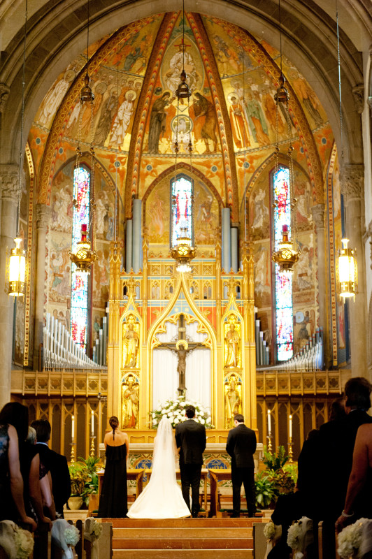 Hotel Monaco Pittsburgh Wedding Bride and Groom Exchange Vows