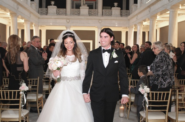 Carnegie Museum Pittsburgh Wedding Bride and Groom Married