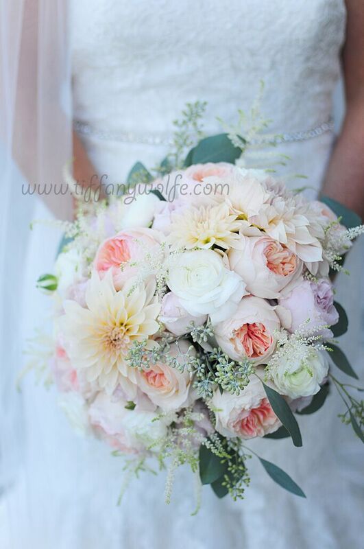 Shakespeare Restaurant Wedding Bridal Bouquet Close Up