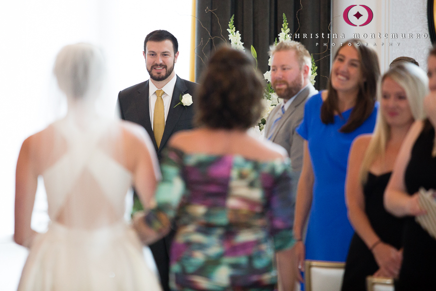 Hotel Monaco-Pittsburgh-Wedding-Walking-Down-Aisle