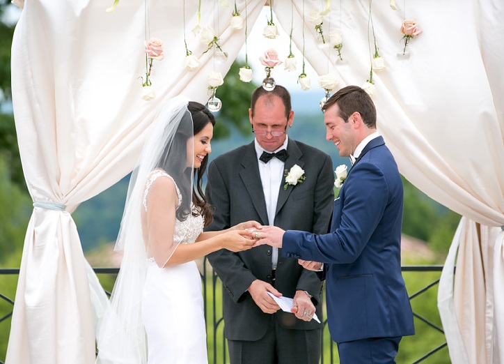 Nemacolin Woodlands Pittsburgh Wedding Bride and Groom Exchange Rings