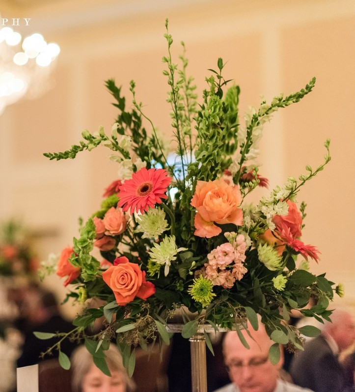 Ambassador Center Pittsburgh Wedding Reception Floral Arrangements