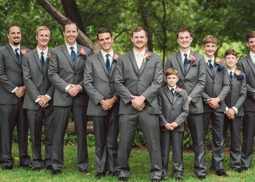 Ambassador Center Pittsburgh Wedding Formal Groomsmen Outdoors