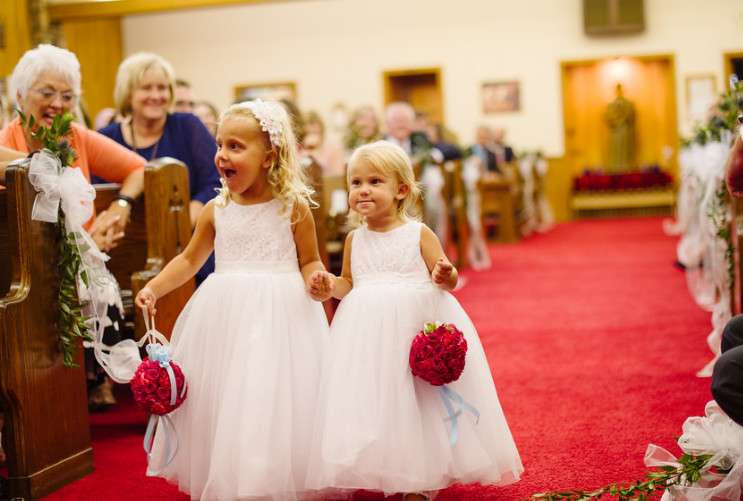 Seven Springs Pittsburgh Wedding Two Flower Girls