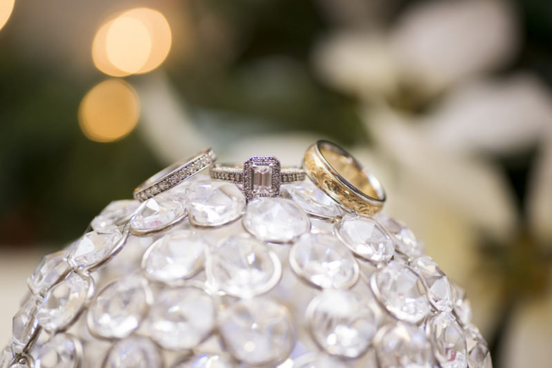 Wedding Rings on Crystal