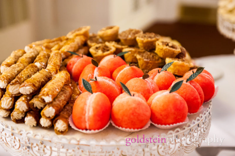 Peach Cookies at Wedding Dessert Cookie Tray