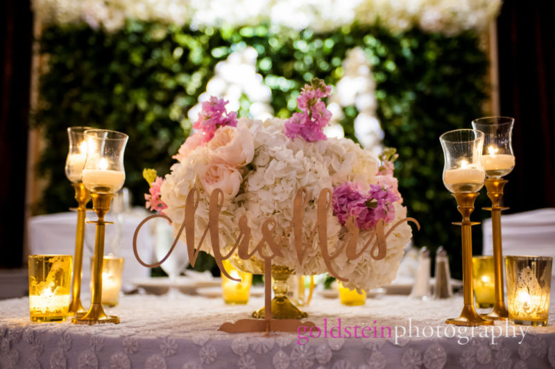 Wedding Centerpiece by Mocha Rose Hydrangea Roses Orchids